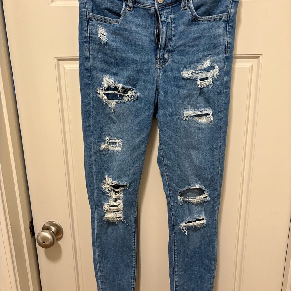 Distressed Blue Women's Jeans